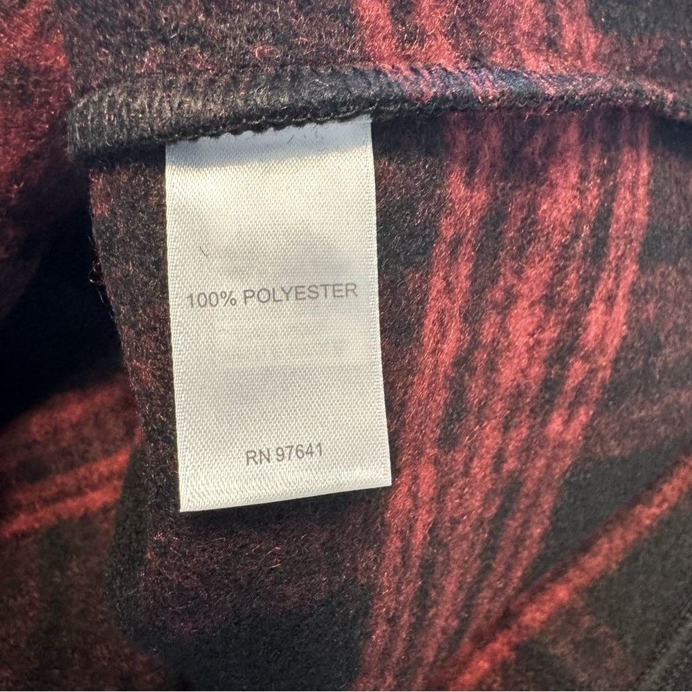 NWOT J. Jill Red and Black Plaid Medium Jacket Coat - Picture 6 of 6
